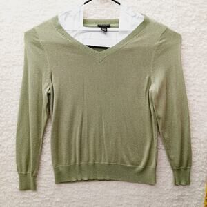Sweater Pullover 18 20 Sage Metallic Quiet Luxury Soft Girl Minimalist Elevated